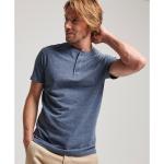 Magliette & T-shirt scontate eleganti blu XL di cotone Bio mezza manica in serafino per Uomo Superdry 