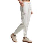 Pantaloni scontati eleganti bianchi XL in poliestere da jogging per Donna Superdry 