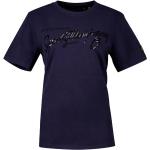Magliette & T-shirt scontate blu XL di cotone con paillettes mezza manica con scollo rotondo per Donna Superdry 