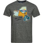 Magliette & T-shirt scontate casual grigie S mezza manica con scollo rotondo per Uomo Superdry 