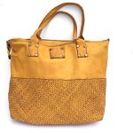 Borse made in Italy vintage gialle di pelle per Donna Superflybags 