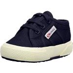 Sneakers basse larghezza E scontate casual blu navy numero 24 di gomma per bambini Superga Classic 