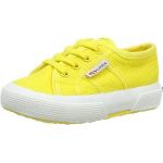 Sneakers basse larghezza E scontate casual gialle numero 21 di gomma per bambini Superga Classic 
