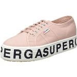 Sneakers larghezza E scontate casual rosa numero 36 di cotone traspiranti con zeppa per Donna Superga 2790 