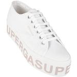 Sneakers larghezza E casual bianche numero 40 platform per Donna Superga 2790 