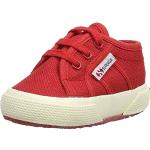 Sneakers basse larghezza E scontate casual rosse numero 19 di gomma per bambini Superga Classic 