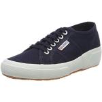 Sneakers larghezza E casual blu navy numero 35 di gomma con tacco da 3 cm a 5 cm traspiranti per Donna Superga Up and Down 