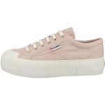 Sneakers larghezza E casual rosa numero 38 di gomma platform per Donna Superga 