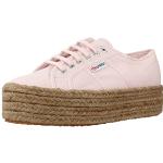 Sneakers larghezza E casual rosa numero 36 con zeppa per Donna Superga 2790 