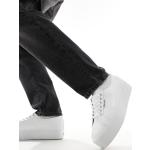 Superga - Sneakers bianche con plateau-Bianco