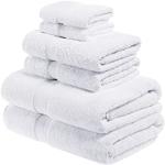 Asciugamani bianchi 33x33 di spugna 6 pezzi da bagno 