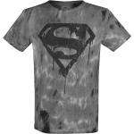 Magliette & T-shirt grigie L taglie comode di cotone con scollo tondo mezza manica con scollo rotondo per Uomo Superman 
