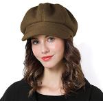 Cappelli invernali casual marroni di lana per l'autunno per Donna 