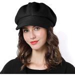 Cappelli invernali casual neri di lana per l'autunno per Donna 