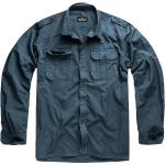 Camicie blu XXL taglie comode con taschino per Uomo Surplus 