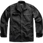 Camicie nere XXL taglie comode con taschino per Uomo Surplus 
