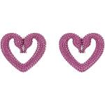 Orecchini rosa di cristallo con cuore per Donna Swarovski 