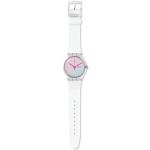 Accessori orologi bianchi Taglia unica in silicone per Donna con cinturino in plastica resistenza all'acqua 3 Bar Swatch 