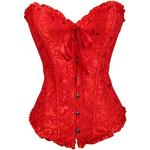 Corsetti burlesque rossi 3 XL taglie comode per Donna 
