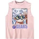 Sybnwnwm Anime One Piece Tank Top Gear 5 Rufy Cosplay 3D Stampato Gilet Senza Maniche T-Shirt, rosa, M