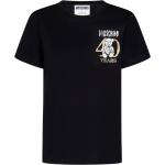 Magliette & T-shirt nere di cotone a tema orso mezza manica con scollo rotondo Moschino 