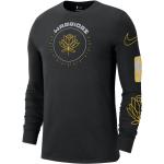 T-shirt a manica lunga Golden State Warriors City Edition Nike NBA – Uomo - Nero