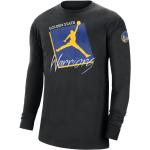 T-shirt a manica lunga Golden State Warriors Courtside Statement Edition Jordan Max90 NBA – Uomo - Nero