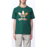 Magliette & T-shirt scontate casual verdi XL di cotone a girocollo mezza manica con scollo rotondo adidas Originals 