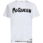 Magliette & T-shirt bianche L di cotone a girocollo mezza manica con scollo rotondo Alexander McQueen 