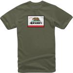 Magliette & T-shirt stampate classiche verdi XS per Uomo Alpinestars 