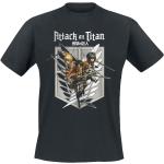 T-Shirt Anime di Attack On Titan - Scout Regiment Pose - M - Uomo - nero