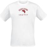 Magliette & T-shirt bianche XXL taglie comode di cotone con scollo tondo mezza manica con scollo rotondo per Uomo Naruto Sasuke Uchiha 
