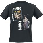 Magliette & T-shirt nere M di cotone con scollo tondo mezza manica con scollo rotondo per Uomo Naruto 