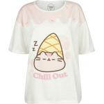T-Shirt Anime di Pusheen - Chill out - S a XXL - Donna - bianco/rosa