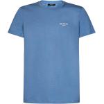 Magliette & T-shirt azzurre M di cotone a tema Parigi mezza manica con scollo rotondo Balmain 