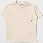 T-shirt manica corta scontate casual beige di cotone mezza manica per bambino Dondup di Giglio.com 