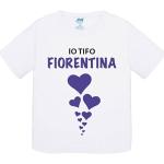 T-shirt manica corta bianche 4 anni di cotone mezza manica per bambini Fiorentina 