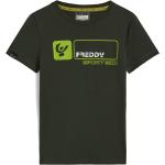 T-shirt manica corta scontate verde militare 15/16 anni di cotone mezza manica per bambini Freddy 
