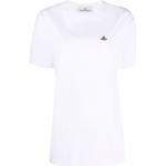 t-shirt bianca con ricamo orb