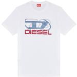 Magliette & T-shirt Slim Fit bianche L di cotone Bio per Uomo Diesel 