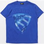 T-shirt blu reale di cotone per bambino Blauer di Giglio.com 