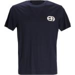 t-shirt blu con logo