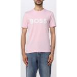 Magliette & T-shirt scontate casual rosa XXL taglie comode di cotone lavabili in lavatrice mezza manica con scollo rotondo Boss 