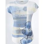 T-shirt celeste donna yes-zee con stampa t243-y303 m