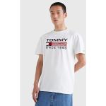 Magliette & T-shirt rock bianche XXL taglie comode di cotone bio con scollo rotondo per Uomo Tommy Hilfiger 