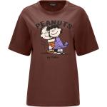 Magliette & T-shirt marroni L di cotone mezza manica con scollo rotondo per Donna Freddy Charlie Brown 
