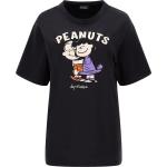 Magliette & T-shirt nere M di cotone mezza manica con scollo rotondo per Donna Freddy Charlie Brown 