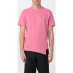 Magliette & T-shirt casual rosa S di cotone mezza manica con scollo rotondo 