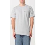 Magliette & T-shirt casual grigie L di cotone a girocollo mezza manica con scollo rotondo 