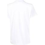 Magliette & T-shirt bianche in jersey con nappine mezza manica con scollo rotondo 